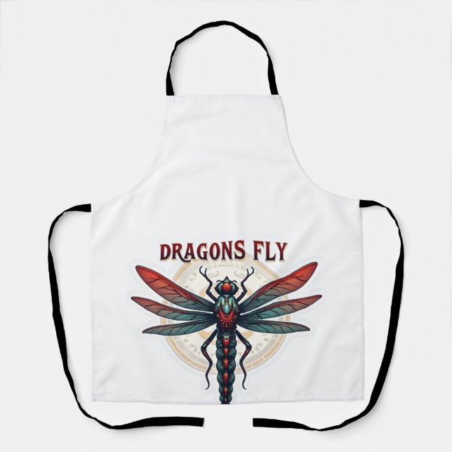 Cool Machined Steampunk Dragonfly - Dragons Fly -  Apron (Front)