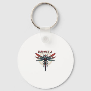 Cool Machined Steampunk Dragonfly - Dragons Fly -  Key Ring