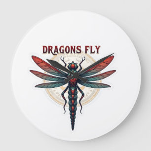 Cool Machined Steampunk Dragonfly - Dragons Fly -  Large Clock