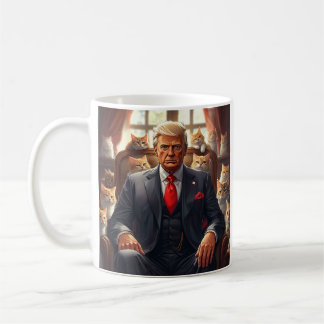 Cool MAGA Cat TRUMP surrounded by KITTENS funny Coffee Mug