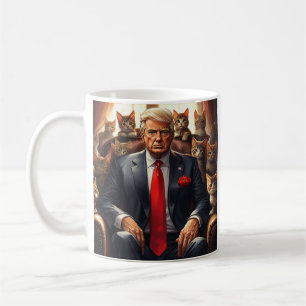 Cool MAGA Cat TRUMP surrounded by KITTENS funny Coffee Mug