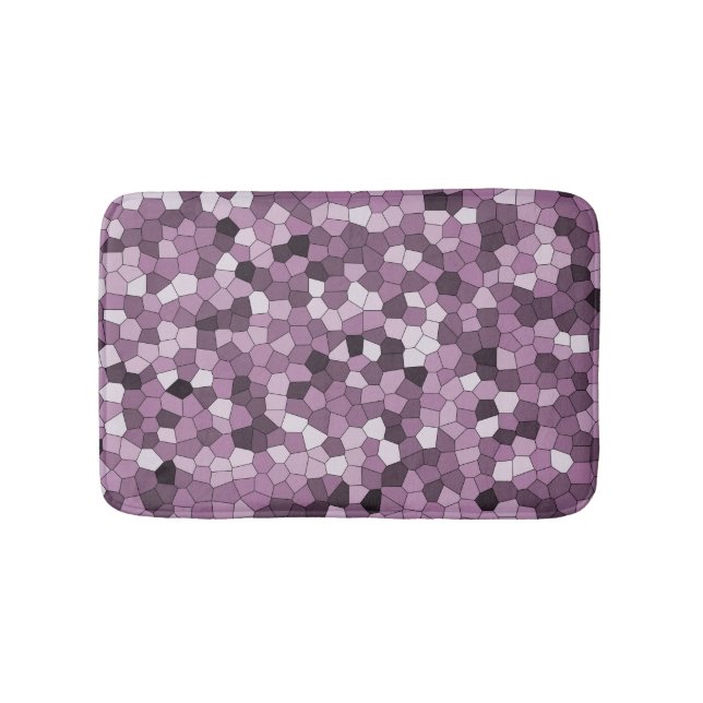 COOL Magenta Purple Pink Pattern Bath Mat (Front)