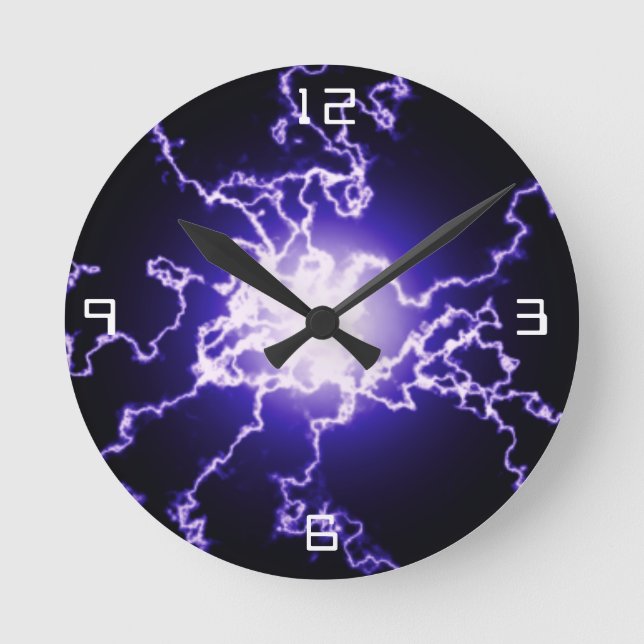 Cool Magic Lightning Round Clock (Front)