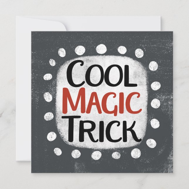 Cool Magic Trick Greeting Card (Front)
