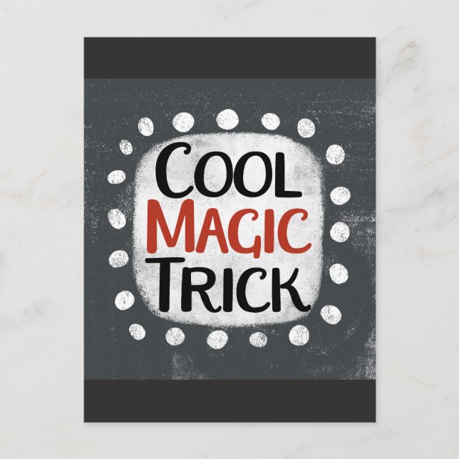 Cool Magic Trick Postcard (Front)