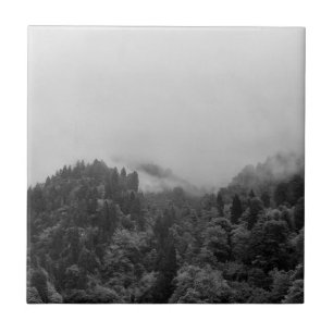 Cool, magical foggy nature ceramic tile