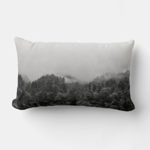 Cool, magical foggy nature lumbar cushion