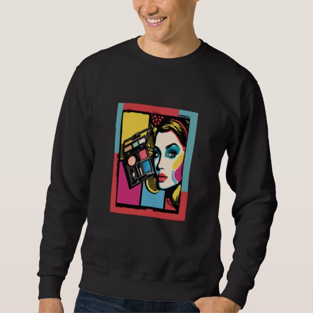 Cool Makeup Artist Pop Makeup Kit Mum Sweatshirt (Front)