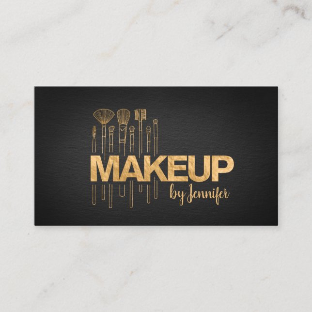 Cool Makeup brushes Makeup Appointment Business Card (Front)