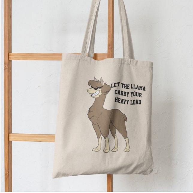Cool Male Brown Llama with Sunglasses Large Tote Bag (Creator Uploaded)