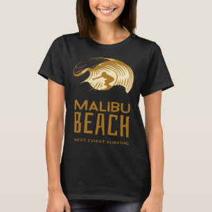 Cool Malibu Beach West Coast Surfing California T-Shirt