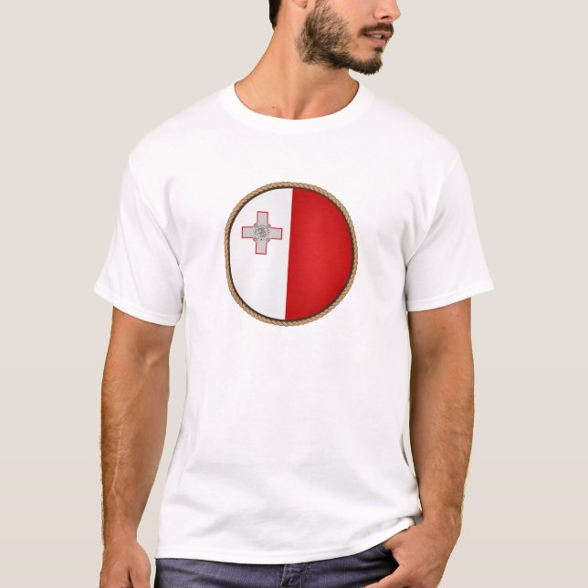 Cool Malta Flag Seal T-Shirt (Front)