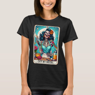 Cool Mama Club Tarot Card Skeleton Halloween T-Shirt