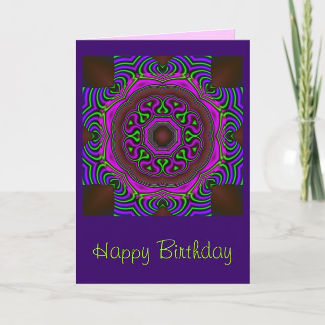 Cool mandala birthday card (Front)