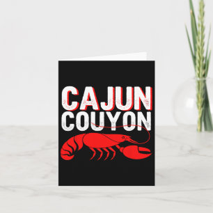 Cool Mardi Gras cajun Couyon Funny Slang Cultural Card