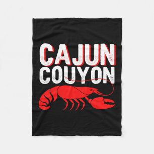 Cool Mardi Gras cajun Couyon Funny Slang Cultural Fleece Blanket