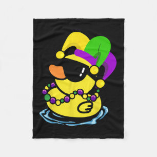 Cool Mardi Gras Duck New Orleans Carnival Party Wo Fleece Blanket