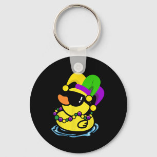 Cool Mardi Gras Duck New Orleans Carnival Party Wo Key Ring