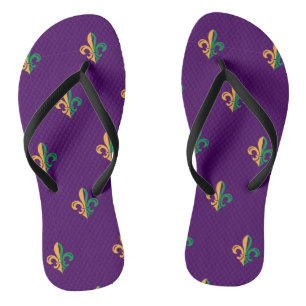 Cool Mardi Gras Fleur de Lis Thongs