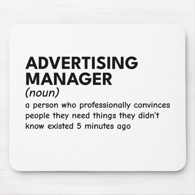Cool Marketing Manager Definition Mouse Pad (Front)