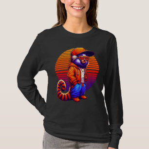 Cool Marmoset Modern Urban Style Sunset Retro Art T-Shirt