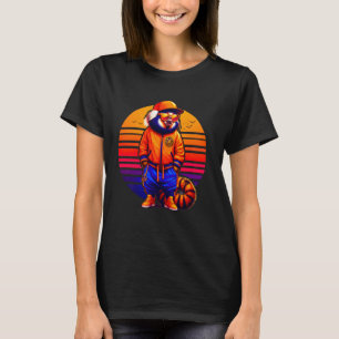Cool Marmoset Modern Urban Style Sunset Retro Art T-Shirt
