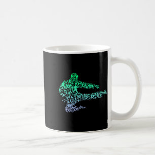 Cool Martial Arts Karate Kick Fighter Graphic Coffee Mug