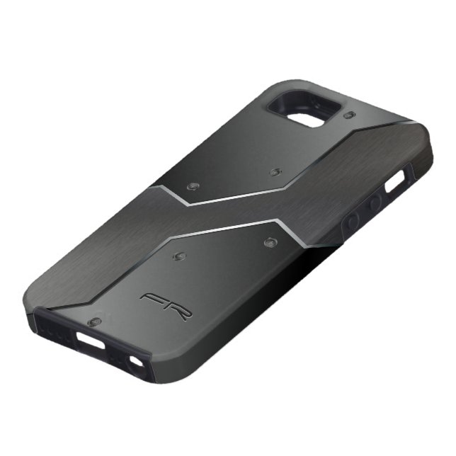 Cool Masculine Metallic Geometric Design Case-Mate iPhone Case (Bottom)