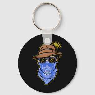 Cool Masked Bandit Bavarian Costume Lederhosen Pre Key Ring