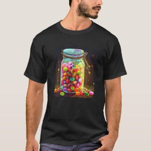 Cool mason jar full of sweets and candies costume  T-Shirt