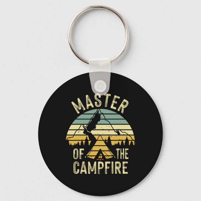 Cool Master Campfire Funny Camping Gift For Kids M Key Ring (Front)