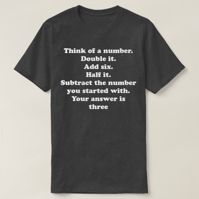 Cool Math Geek Nerd English Quote Problem Answer T-Shirt (Design Front)