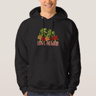 Cool Maui Sunset Hawaiian Hibiscus Flowers Honolul Hoodie