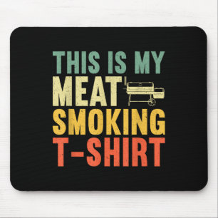 Cool Meat Smoking Art For Men Women Bbq Griller Me Mouse Pad