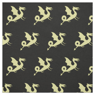 Cool Mediaeval Dragon Pattern Fabric