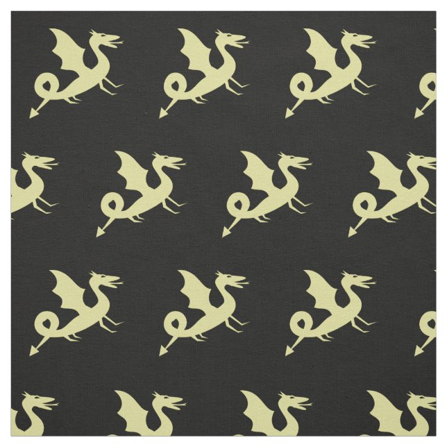 Cool Mediaeval Dragon Pattern Fabric (Swatch)