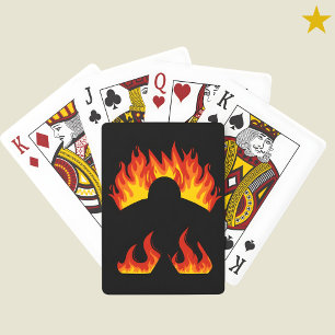 Cool Meeple On Fire Board Games Playing Cards