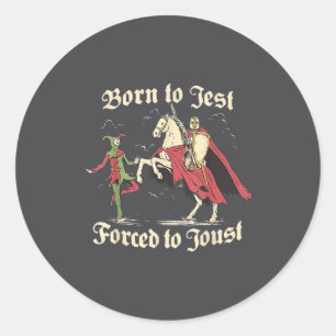 Cool Meme Mediaeval Vintage Graphic Knights Funny Classic Round Sticker