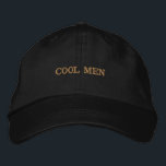 COOL MEN Printed Stylish Men Accessories-Hat Black Embroidered Hat<br><div class="desc">Make a bold statement with this “COOL MEN” custom embroidered black cap. Designed in the Alternative Apparel Basic Adjustable style, this one-size-fits-all hat offers a comfortable fit and clean, modern look. The premium embroidery adds a sharp, long-lasting finish that stands out effortlessly. Perfect for casual outings, streetwear styling, or gifting...</div>