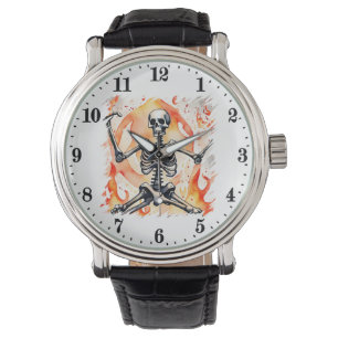 Cool men skeleton lovers watch