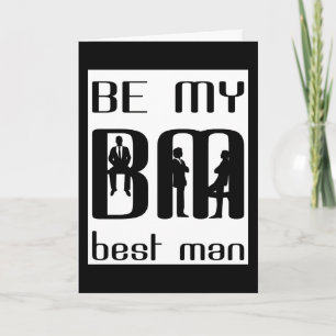 Cool Men Will You Be My Best Man Greeting Card