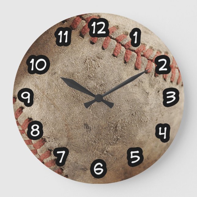 Cool Men's Baseball Theme Wall Clocks (Front)