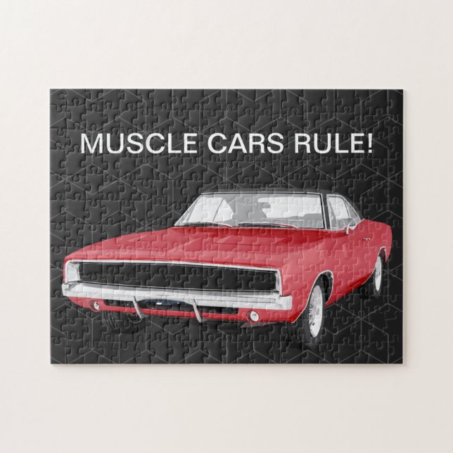 Cool Men's Classic Car Muscle Car Jigsaw Puzzle (Horizontal)