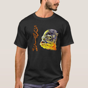 Cool Men's Graphic Oil Painted Sunfish Fish T-Shirt