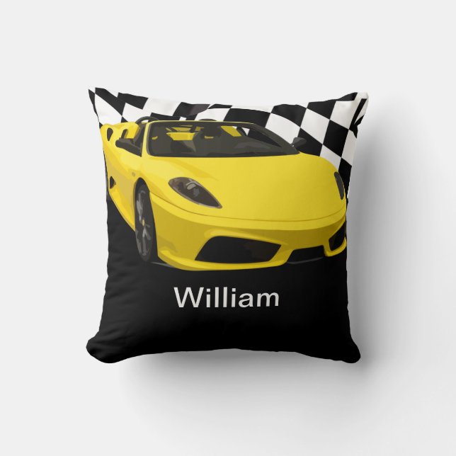 Cool Men's Monogram Car Theme Cushion (Front)