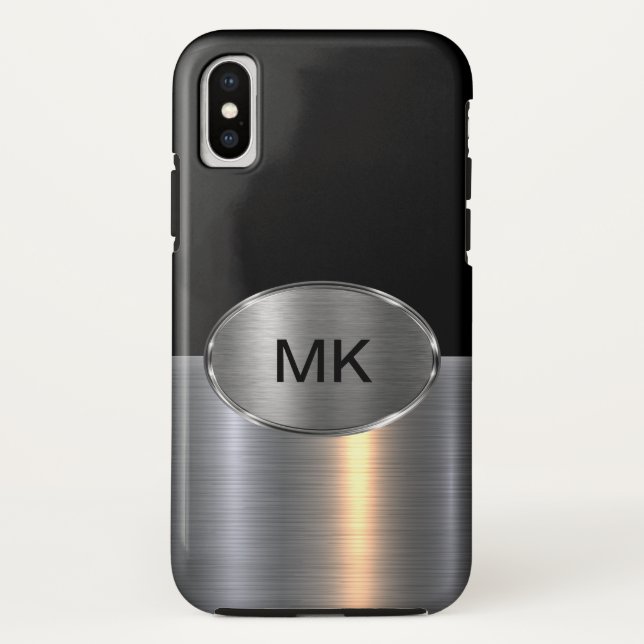 Cool Men's Monogram Modern Case-Mate iPhone Case (Back)