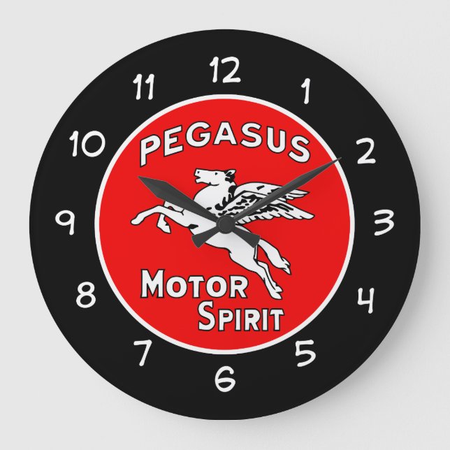 Cool Mens Motor Oil Automotive Theme Large Clock (Front)