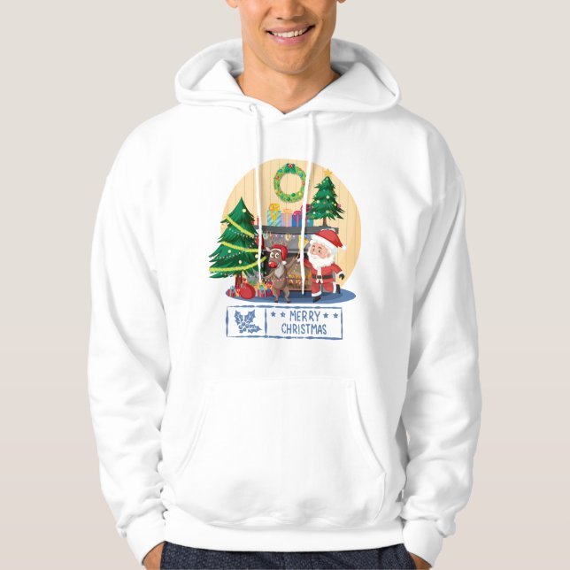 Cool Merry Christmas D1 -Happy New Year Hoodie (Front)