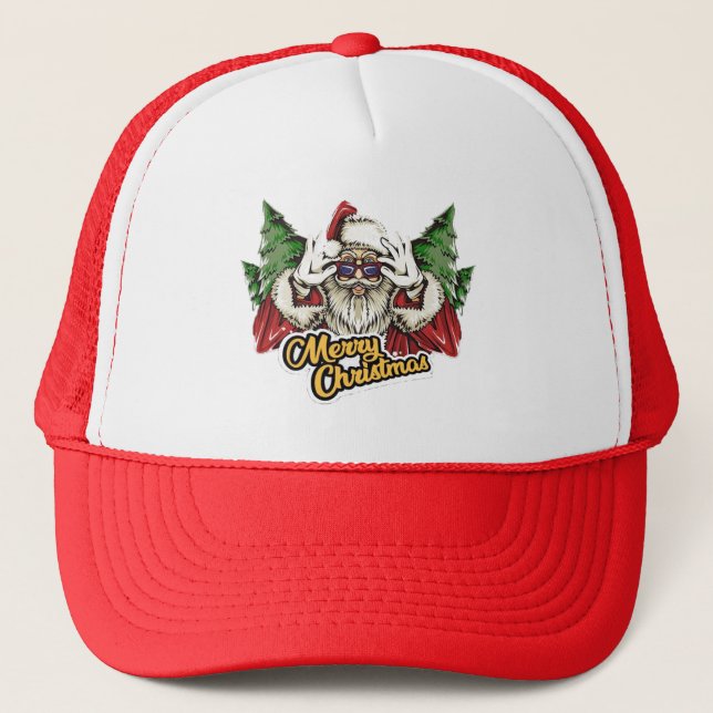 Cool Merry Christmas Hat! Trucker Hat (Front)