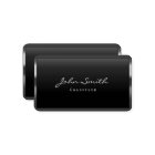 Cool Metal Border Chauffeur Business Card